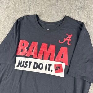 Nike Alabama Crimson Tide Roll Tide‎ Just Do It Dri-FIT Black Mens Large T-Shirt